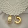 Bold Dome Hoop Studs - Image 2