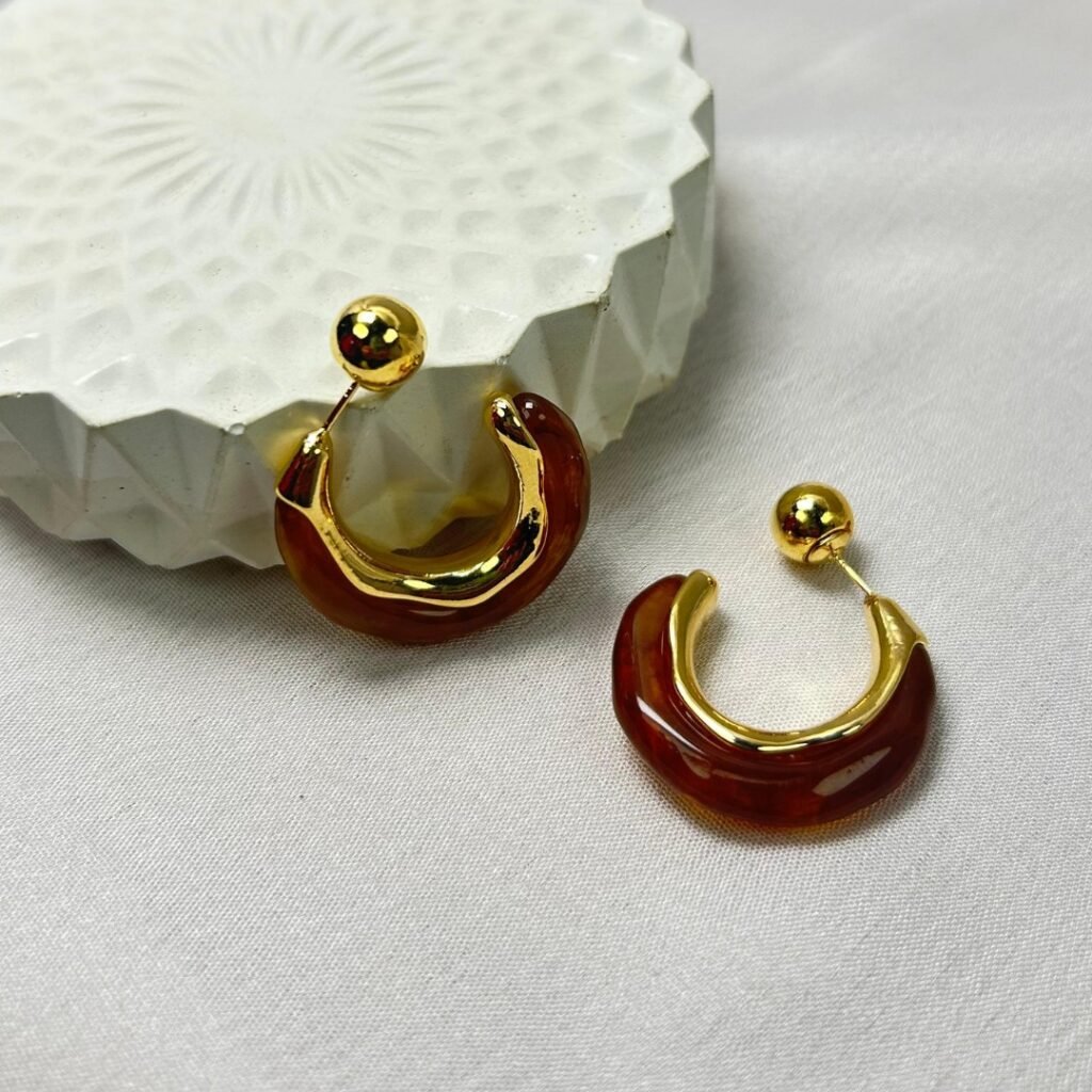 Caramel Twist Hoops