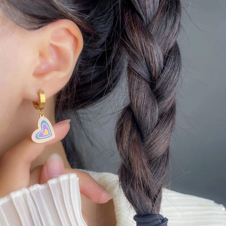 Kaleidoscope Heart Earrings