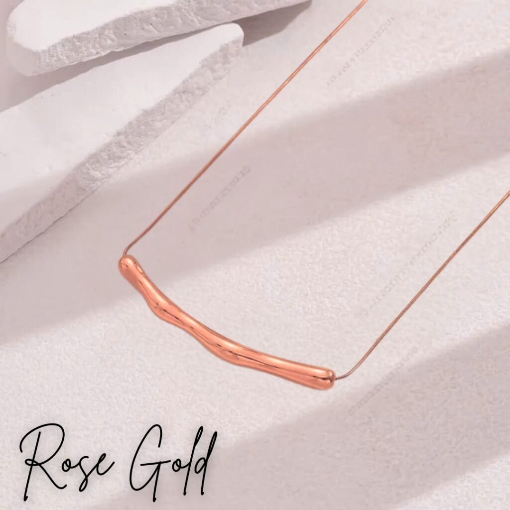 Twilight Bend Necklace – Rose Gold