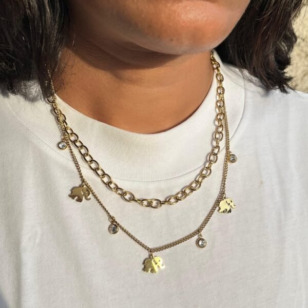 Elephant Necklace Stack