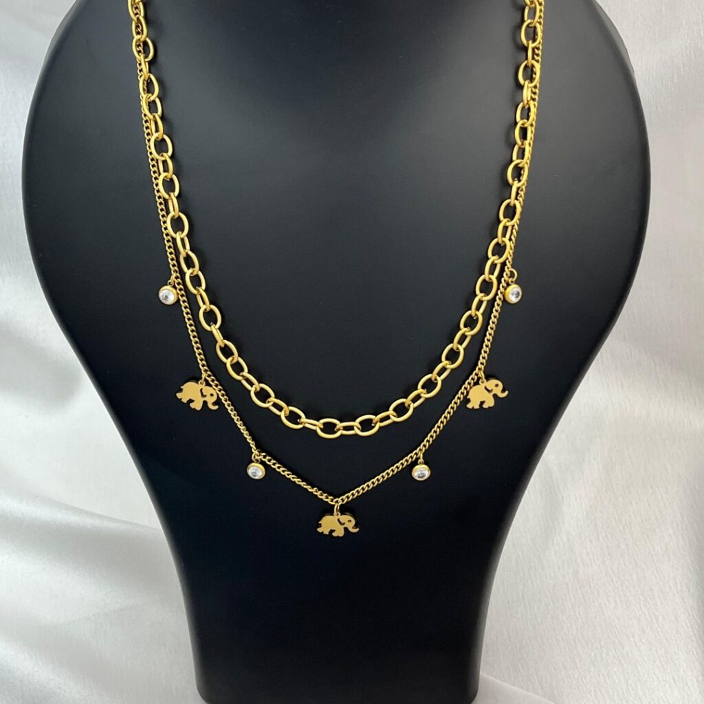 Elephant Stack Necklace