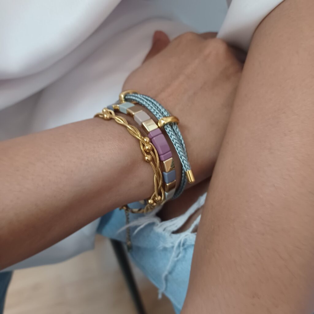 Blush & Steel Harmony Bracelet Stack